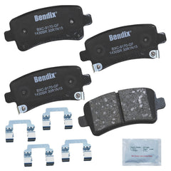 Bendix rear brake pads front view showing OE fit and quiet operation