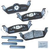 Bendix rear packaging showing Priority1 pads and hardware, assures correct OE-fit
