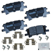 Bendix rear pad front packaging showing brand and part fitment benefit