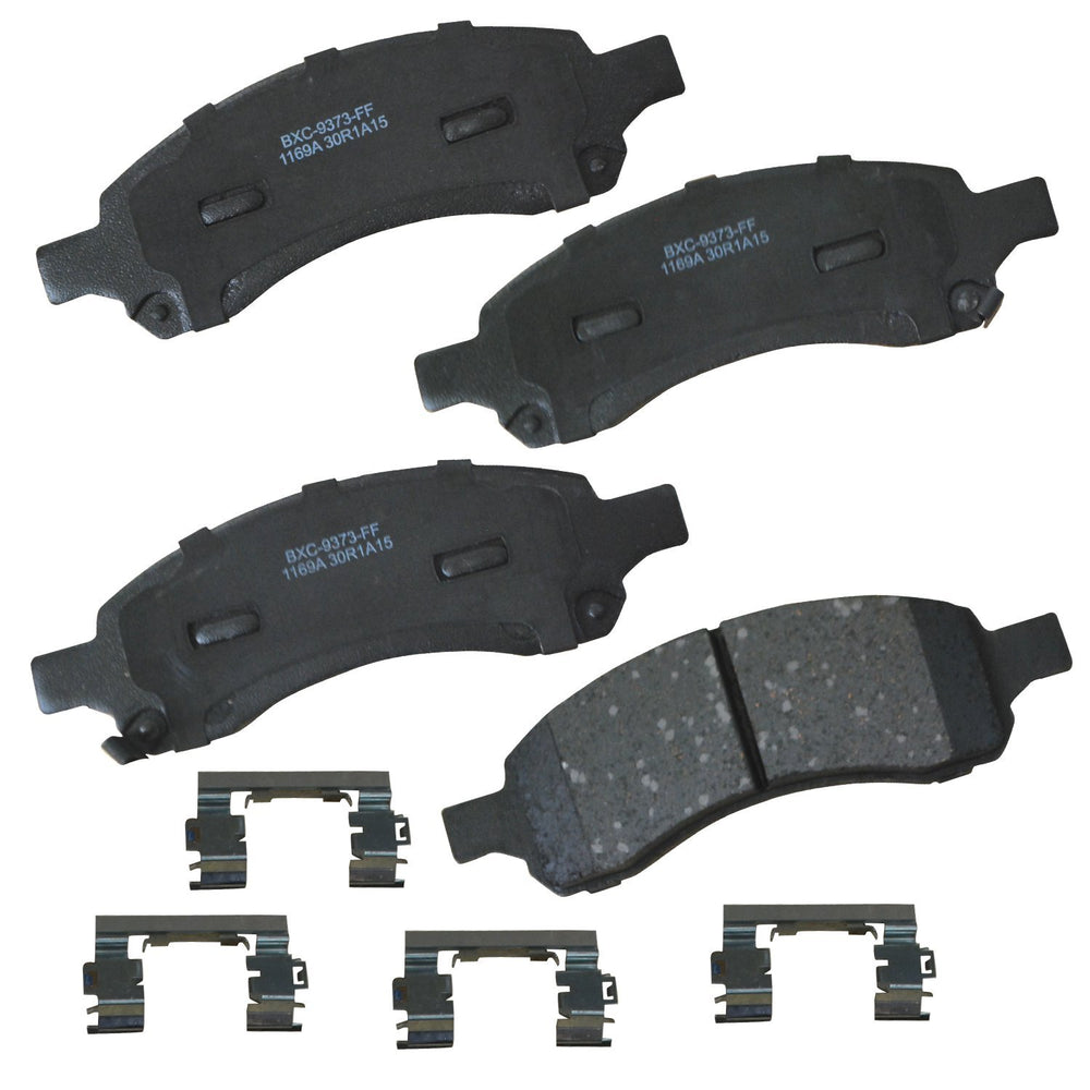Bendix front pads front view showing fit and ready-to-install benefit