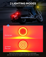 Benlari installed on Harley rear demonstrating improved signaling and modern appearance