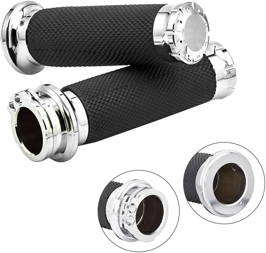 Benlari front view chrome grips showing polished aluminum and improved control