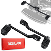 Benlari front view of shifter pegs showing chrome finish and improved grip benefit