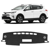 Bercicci front dashboard cover installed on RAV4 showing neat fit and protection