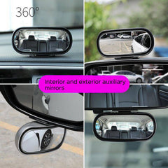 Berfi Life mirror mounted on vehicle side mirror demonstrating expanded view benefit