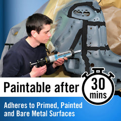 Berkland applied bead in a wheel well demonstrating waterproof protection