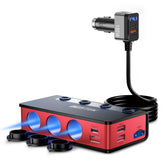 BESTEK front view of splitter showing sockets and USB ports, clear organization benefit