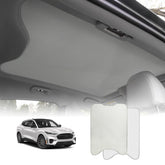 BestEvMod front view sunshade on Mach‑E showing perfect fit and heat protection