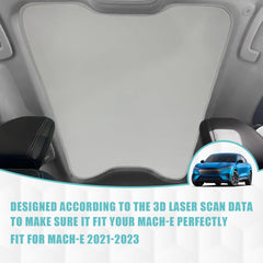 BestEvMod installed on Mach‑E sunroof demonstrating glare blocking advantage