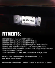 Bestview installed on Silverado rear, demonstrating brighter plate illumination benefit