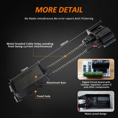 Bestview detailed braided wiring and connectors reducing interference for stable signal