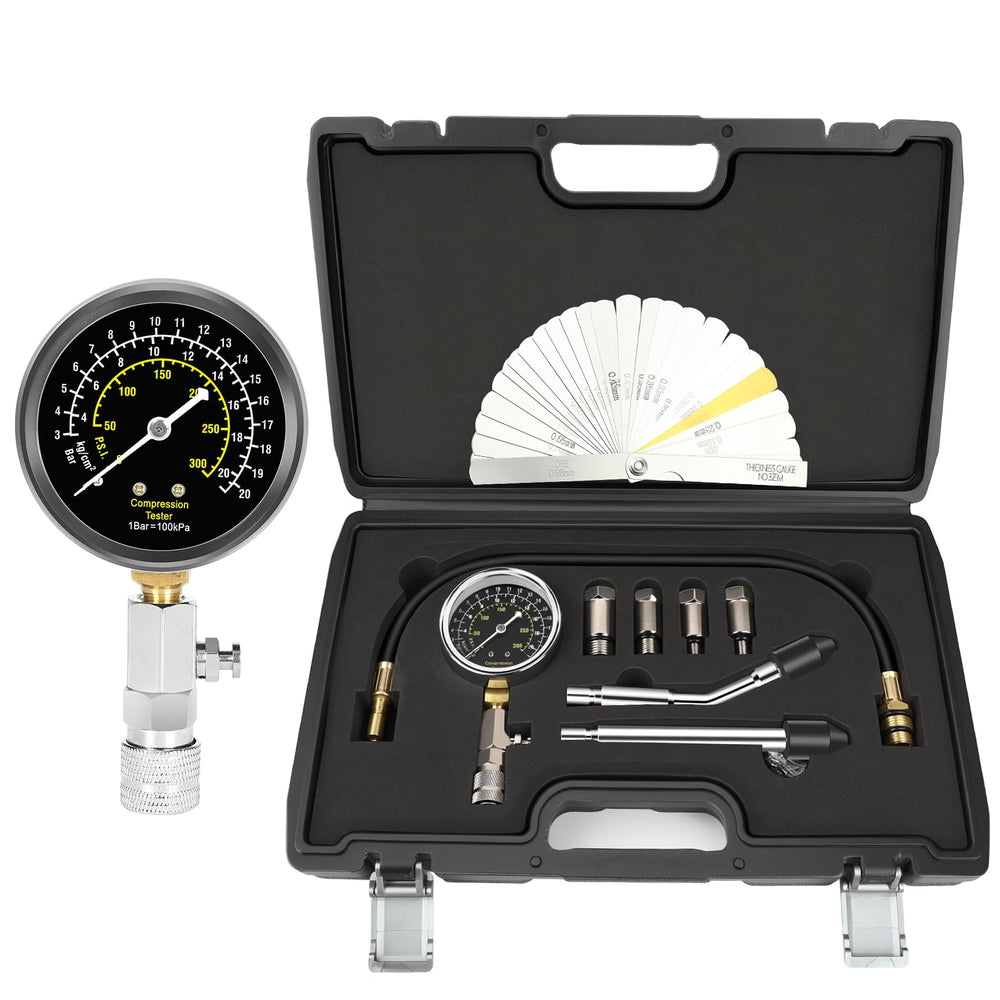 BETOOLL compression gauge front view showing clear dial and durable housing for accurate readings