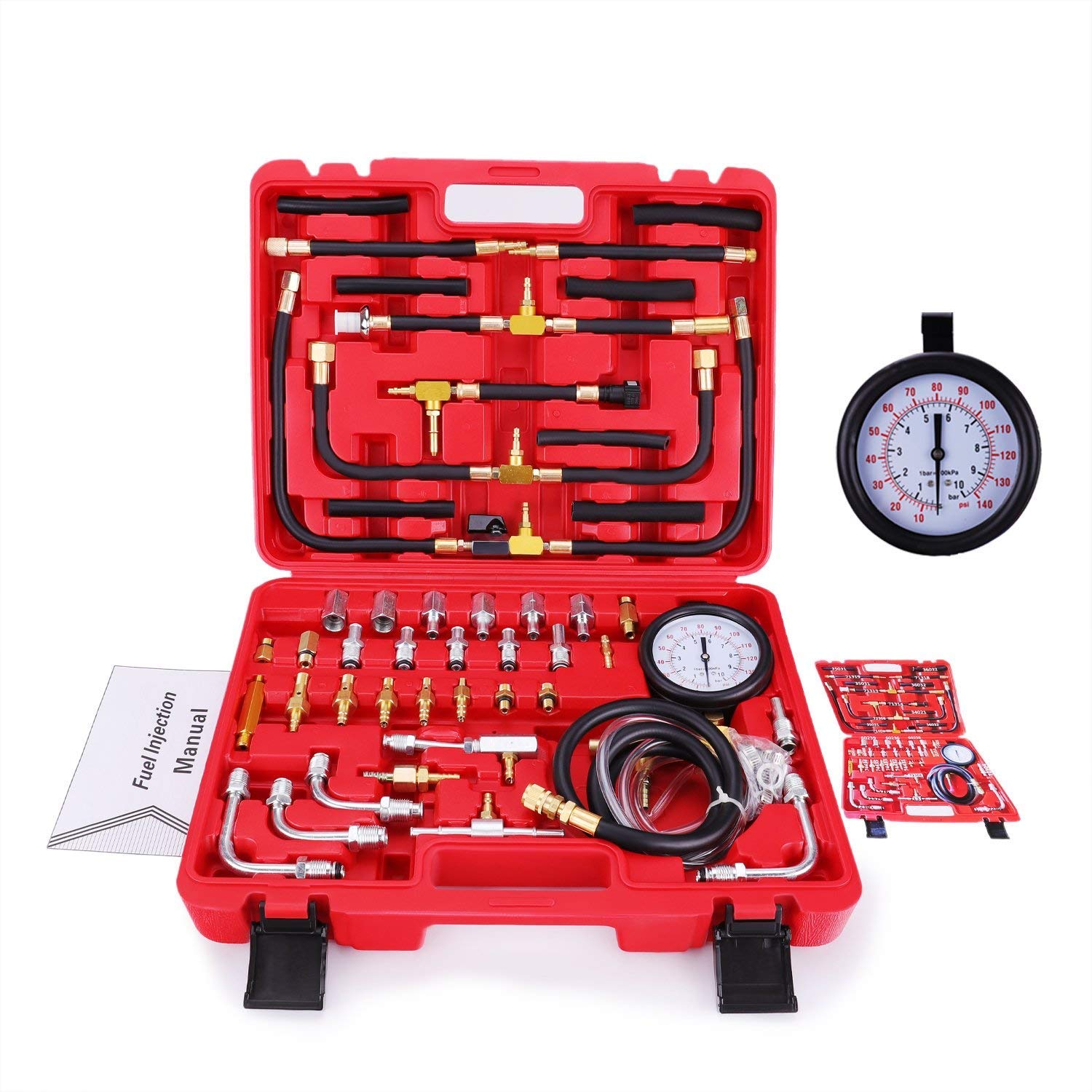 BETOOLL front view of gauge and case showing kit completeness and portability
