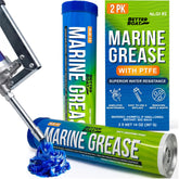 Better Boat front packaging showing two 14 oz grease tubes, durable protection