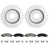 Betthand front brake kit front view showing rotors and pads, improves stopping power