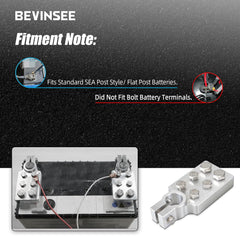 Bevinsee next to 4/0 AWG cable for scale and compatibility with heavy-gauge lugs