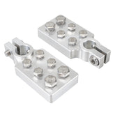 Bevinsee front view of 6-spot terminal block showing ports and finish for organized wiring