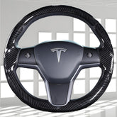 BEWEYOU front view of steering wheel cover showing OEM-style fit and sleek finish