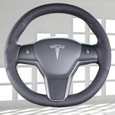 BEWEYOU front view of steering wheel cover showing fit and finish