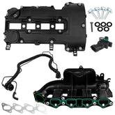 BHB front view of intake manifold and valve cover showing fit and finish benefit
