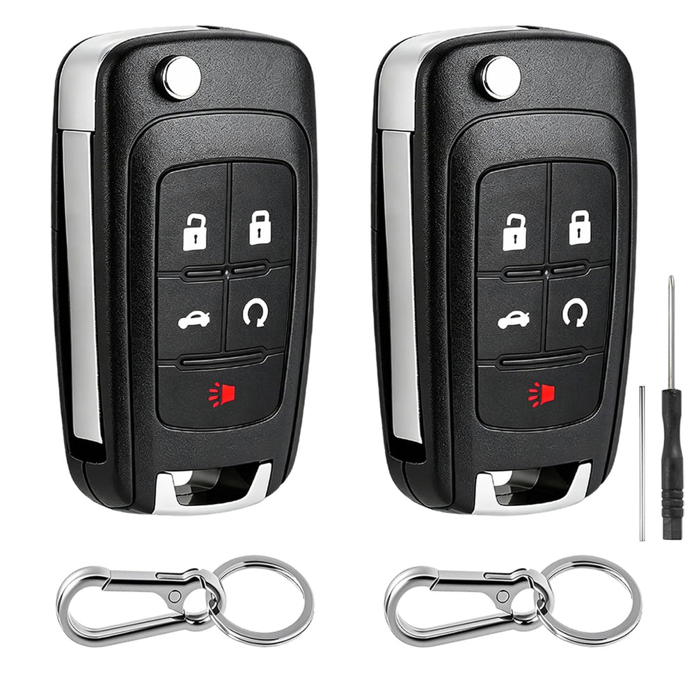 BHUMKEY front view of two 5-button replacement fobs showing design and benefits