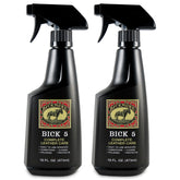 Bickmore Bick 5 front spray bottle shows convenient application for leather