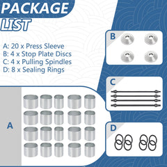 Bicos closeup showing clear engraved sleeve diameters for accurate fitting