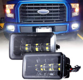 BICYACO front view of 4-inch LED fog light assembly shows clean factory fitment