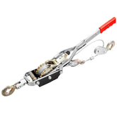 BIG RED front view of winch showing compact durable design and portability
