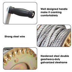 BIG RED anti-slip handle detail offering secure grip for comfortable cranking