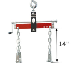 BIG RED Torin close-up of four 14-inch chains and L-brackets ensuring secure attachment