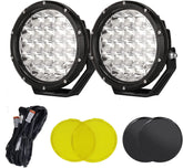BIGLION.X front view of 7 inch amber lights showing durable lens and housing benefit visibility