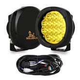 BIGLION.X front view showing amber round offroad lights for improved night visibility