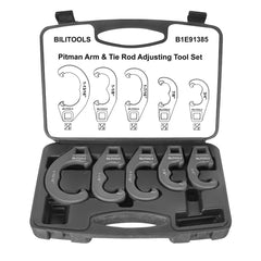 BILITOOLS kit front view showing five adapters and carrying case, quick identification benefit