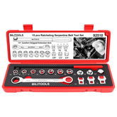 BILITOOLS front view of full 15-piece kit showing organized layout and case