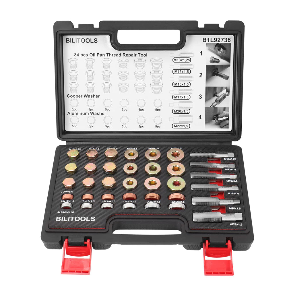 BILITOOLS front packaging showing complete 84-piece kit and organized case for quick selection