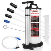 BILITOOLS front view of 9L extractor showing handle and cap for easy transport and control