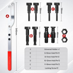 BILITOOLS close-up of step pins showing versatile sizes for accurate pulley engagement