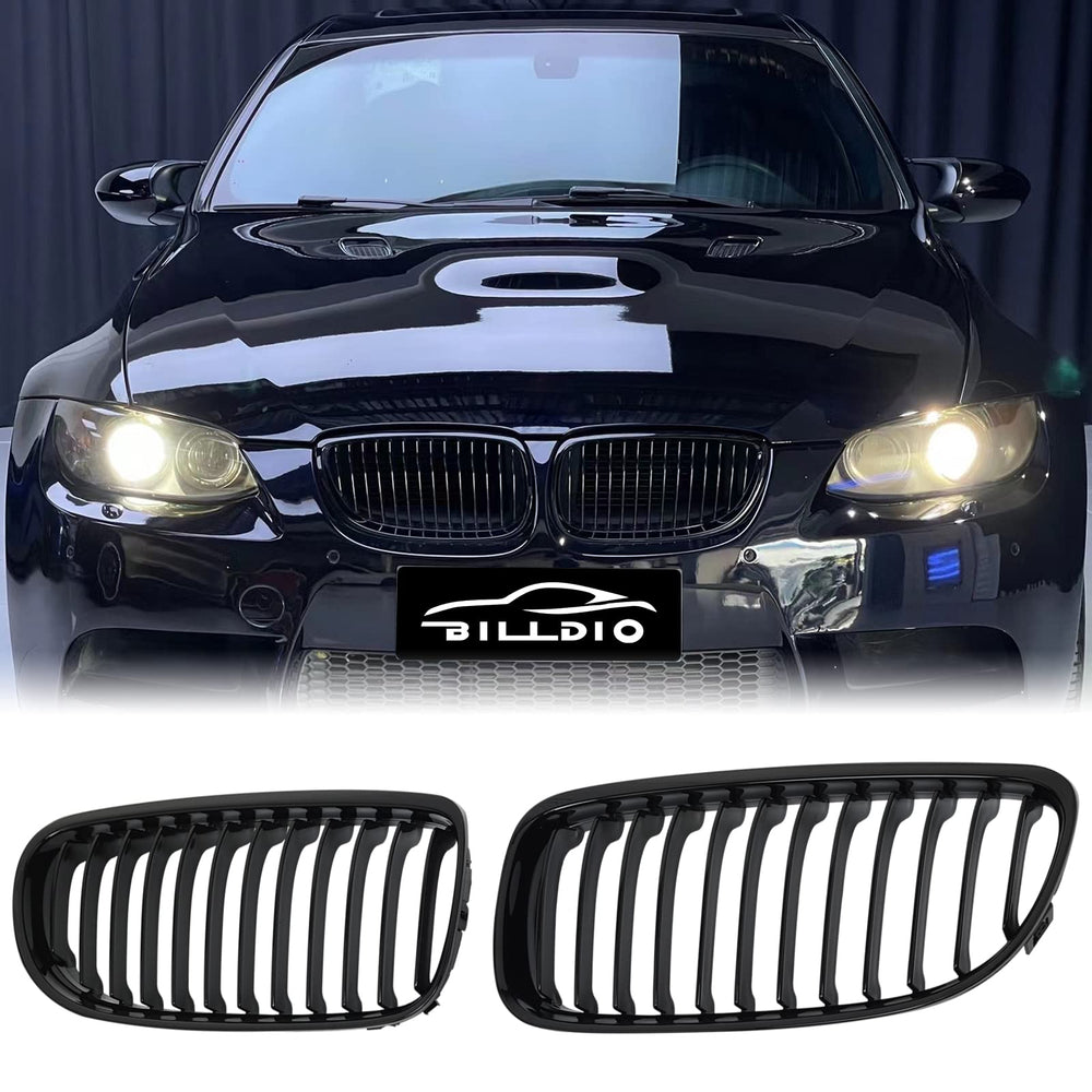 BILLDIO front view grille installed, shows sporty gloss black finish and refreshed appearance