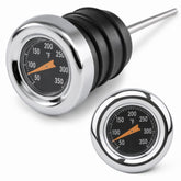 Billet Proof Designs front view showing chrome bezel and gauge, clear temp readings