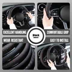 Binsheo installed on steering wheel inside car, provides slim fit and better control