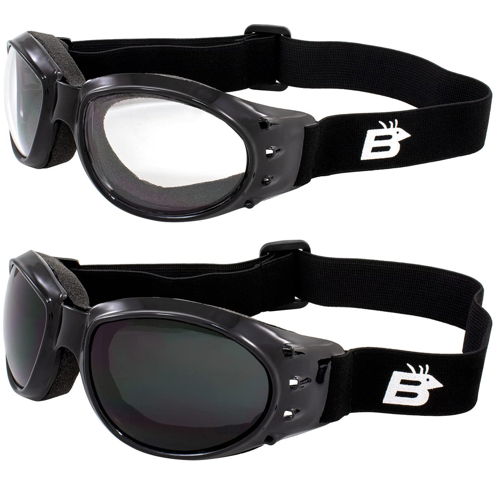 Birdz front view goggles showing frame and lenses for all-weather protection
