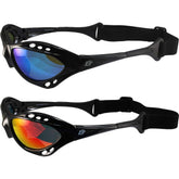 Birdz Seahawk front view showing both black frames and lens colors, ideal for watersports