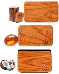 Bispoy visor clip front view showing sleek metal clip and wood chip benefit: secure fit