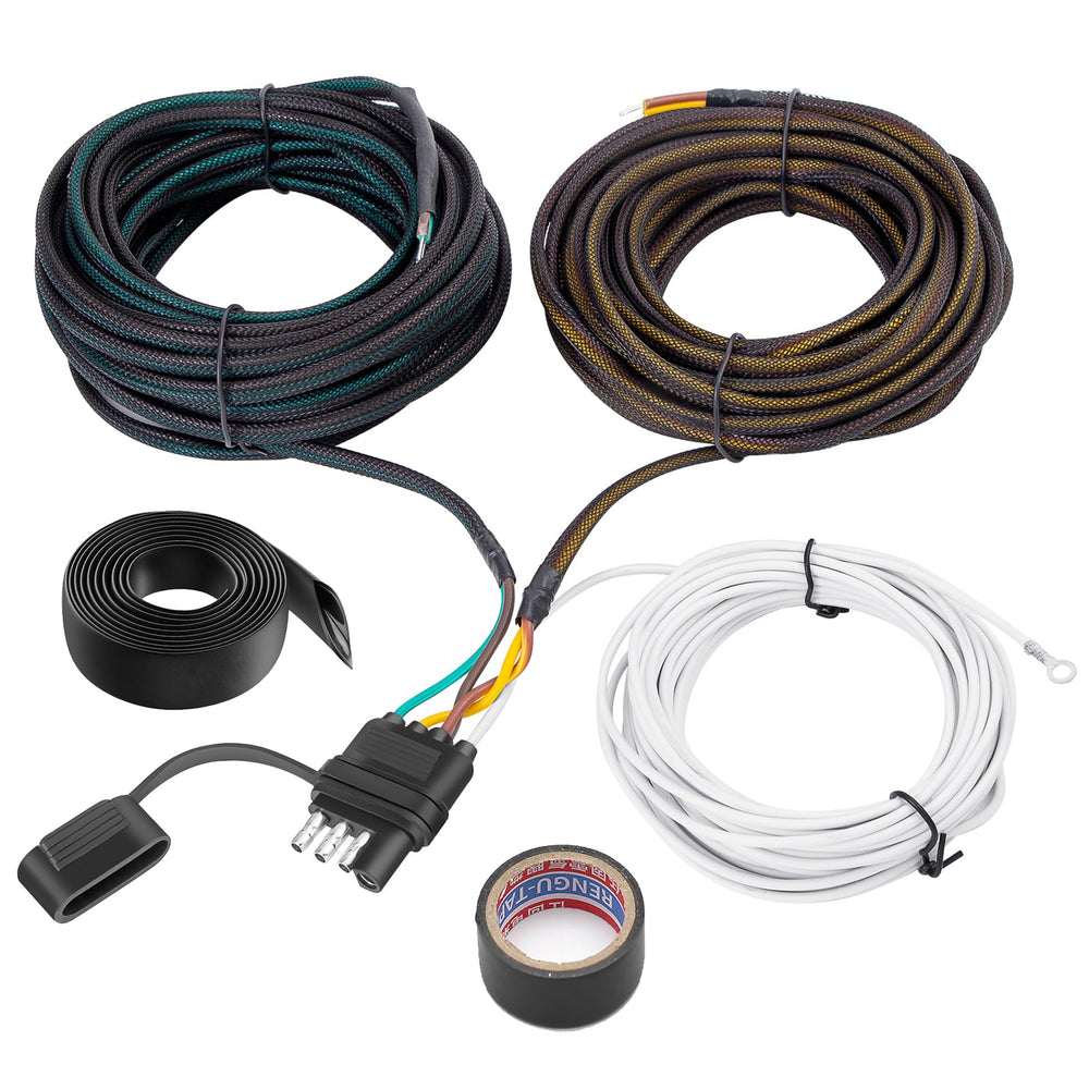 Bitiontry front view of 4-pin 5-wire harness showing complete kit and plug, easy replacement