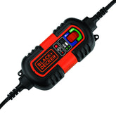 BLACK+DECKER charger front view showing controls and voltage selector for easy operation