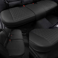 Black Panther triangle-quilted PU leather close-up, durable texture