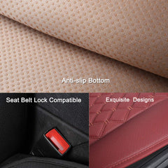 Black Panther seat cover installed in a compact car demonstrating improved interior look