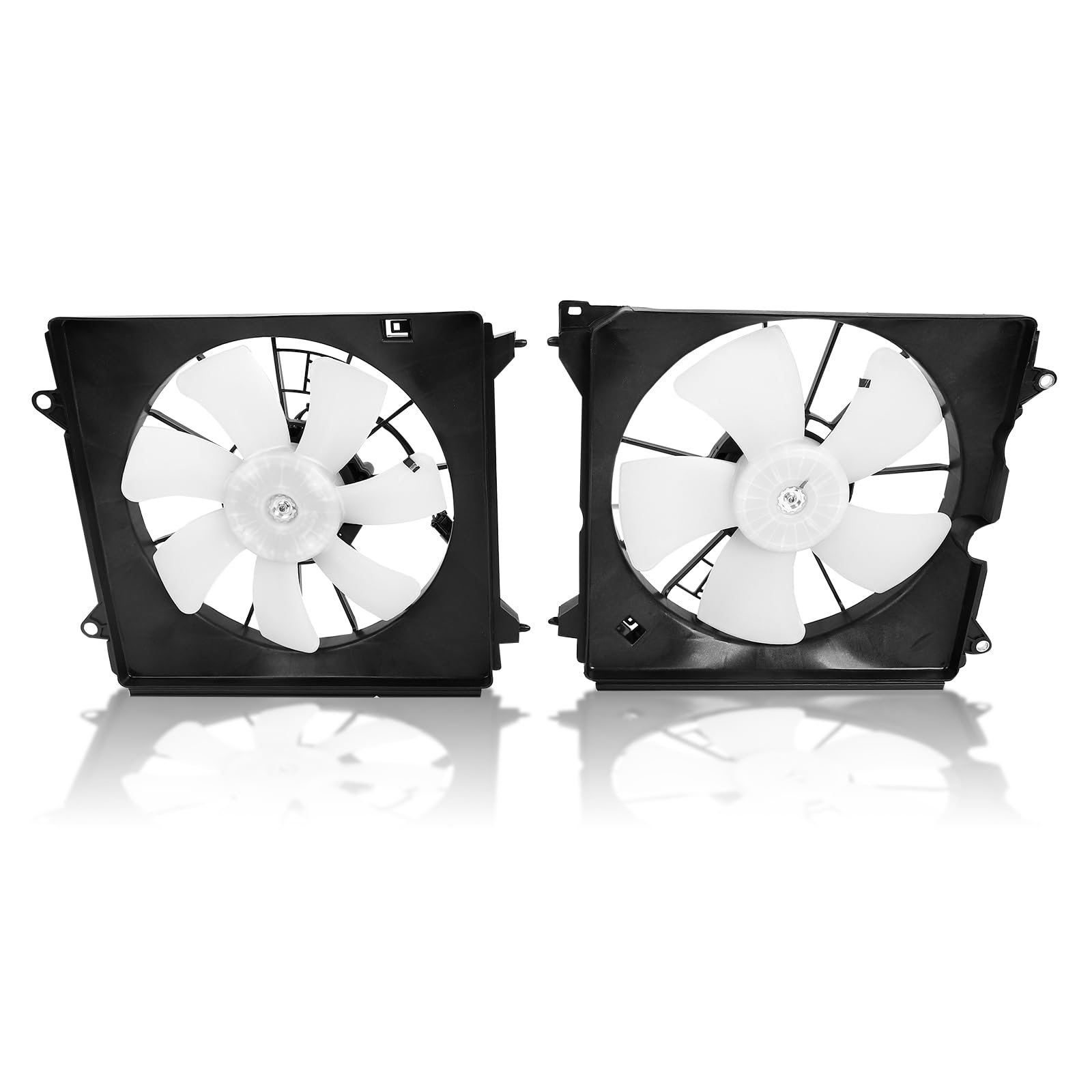 BLACKHORSE-RACING front view assembled fans showing fitment and airflow benefit