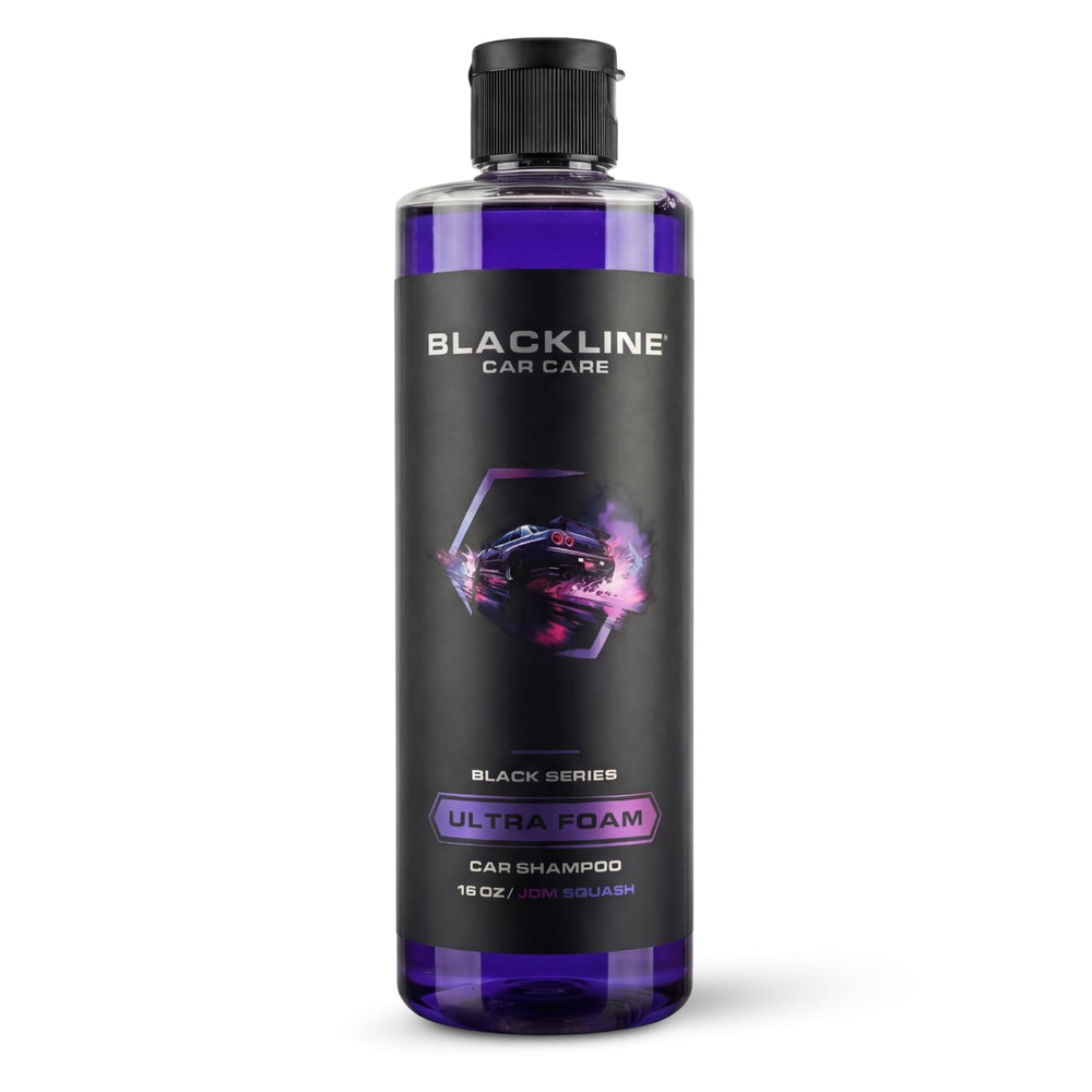 Blackline bottle front 16oz showing product and branding for clear identification and use